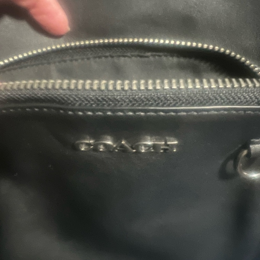 Coach Men's Black Leather Backpack - Picture 3 of 7